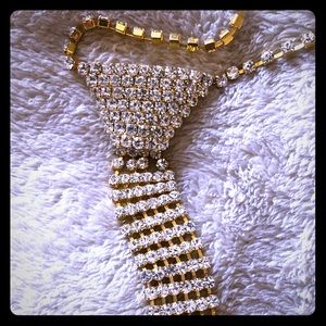 Rhinestone tie